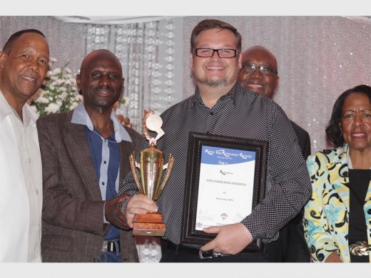 A representative from Nic Diederichs who collected this unexpected award.